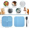 LMETJMA Lick Mat for Dogs and Cats Silicone Licking Mat with Suction Cups for Anxiety Relief Square Dog Slow Feeder Lick Pat