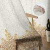 Bohemian Retro Ethnisch Gelb Transparente Vorhänge für Schlafzimmer Wohnzimmer Dekoration Gardine Kochbereich Tüllstoff Seidenähnliche Vorhänge