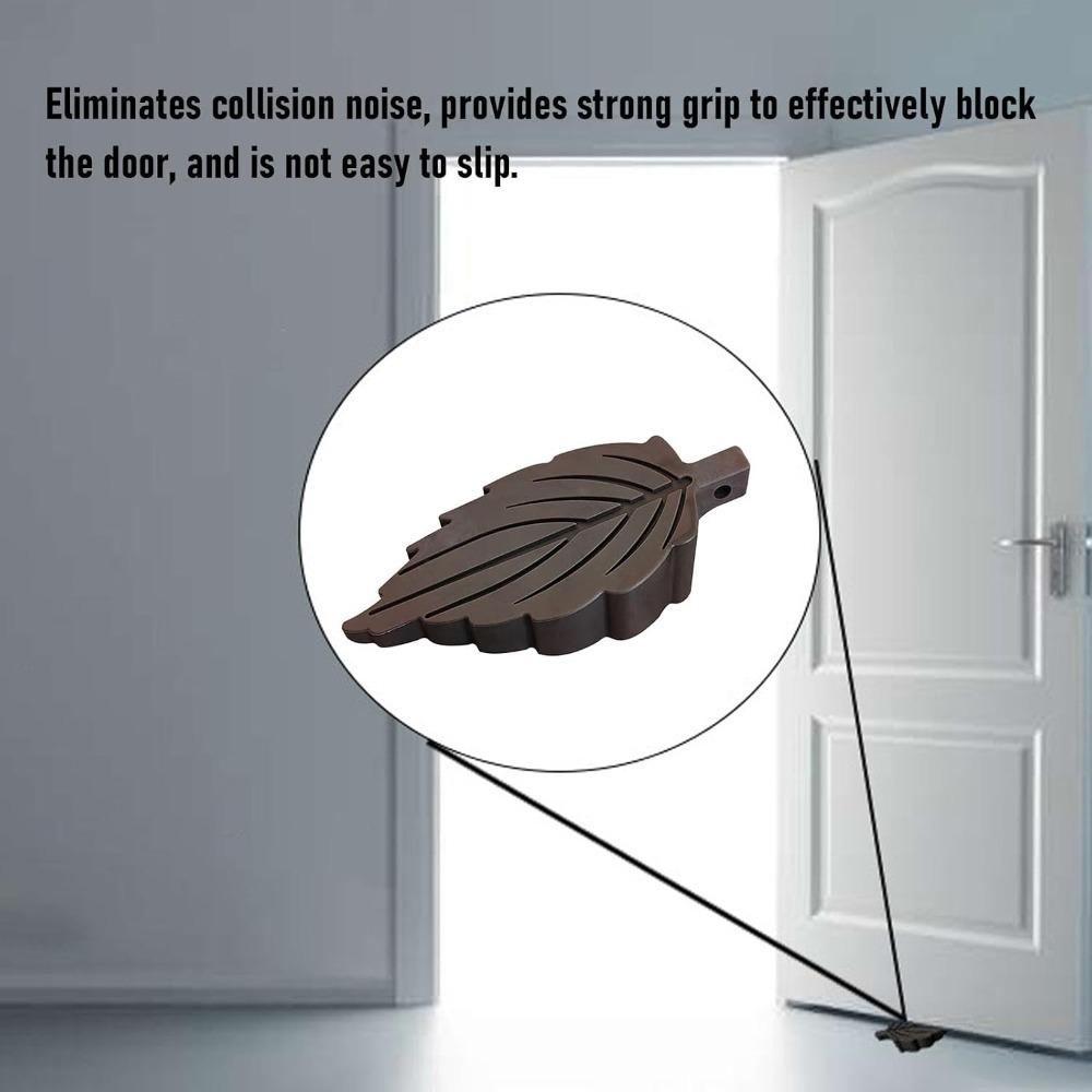 2 Pcs 3.62x1.77x0.79in Heavy Duty Door Stopper TPR Leaf Shape Stopper Under Draft Stopper  for Tiles