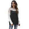 T-shirt Women's Pullover Knitted Sweater Cross-border European and American Women's Clothing Autumn and Winter New Sweaters Contrasting Colors Splici
