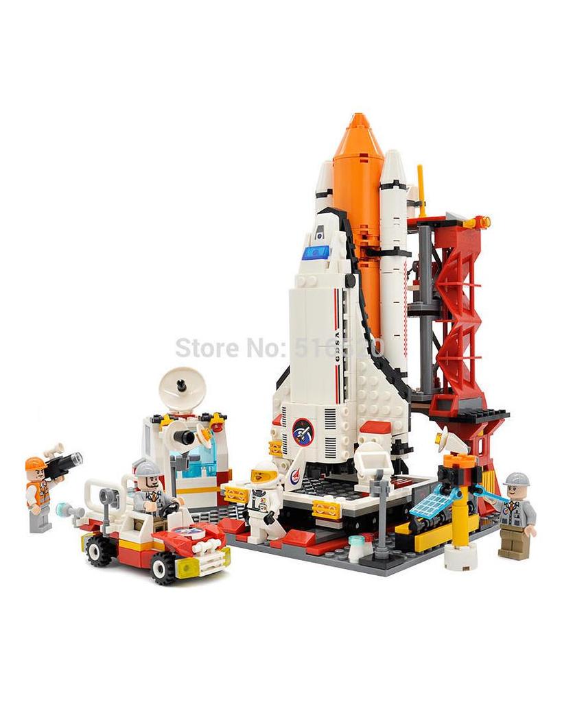 Bloki promu kosmicznego Gudi City Spaceport 679 sztuk cegieł zestawy klocków edukacyjnych