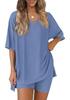 Women's Casual V-neck T-shirt & Shorts Homewear Set, 2026 Collection: Comfortable and Stylish 