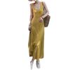 Summer New Super Slim Neck Design Ginger Vest Skirt Small Travel Vacation Dress