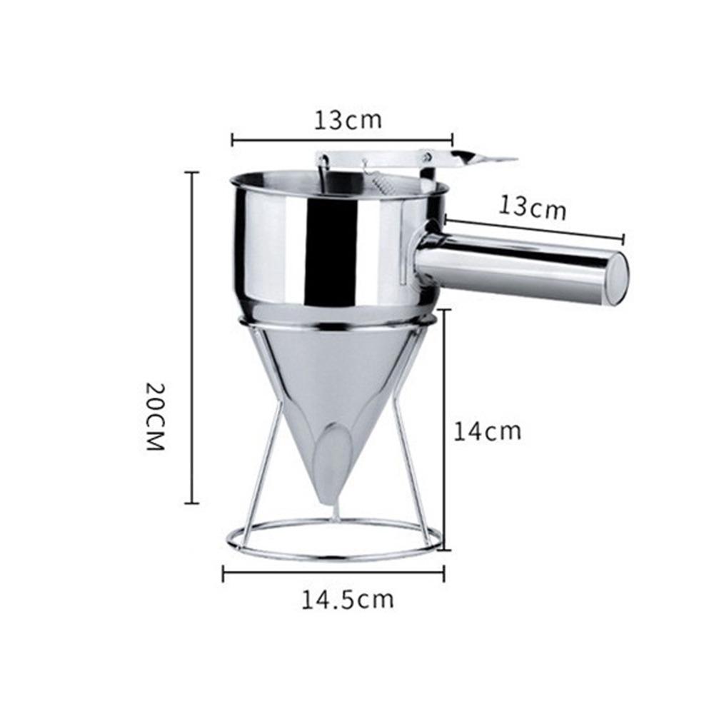 with Handle Liquid Funnel Dispenser Stainless Steel Batter Liquid Dispenser  Cooking Tool