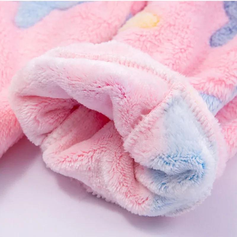 Kids Onesie Boys Girls Long Sleeve Flannel Pajamas Children Winter Cartoon Pyjama Baby Sleepwear Sleeping Bag