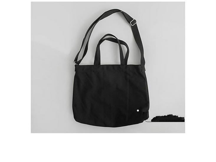 Women's Canvas Tote Bag - Solid Color, Large Capacity, Literary Style, Crossbody or Shoulder Bag for Students.