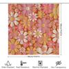 Vintage Floral Shower Curtain Waterproof Bathroom Decor Customizable Size Flower Pattern Home Decoration Orange/Pink/Yellow 72