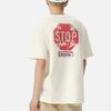 Li-Ning X OG Slick Co-Branded Skateboard Series SS22 Graffiti Cartoon Print Loose Round Neck Short Sleeve T-Shirt Men Tops Beige AHSS057-1