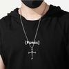 Men's Skull Pendant Necklace Personality Unique Design Cross Punk Choker Chain