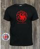 Game Of Thrones T Shirt Targaryen Dragon 'Fire and Blood' Black Printed T-shirt