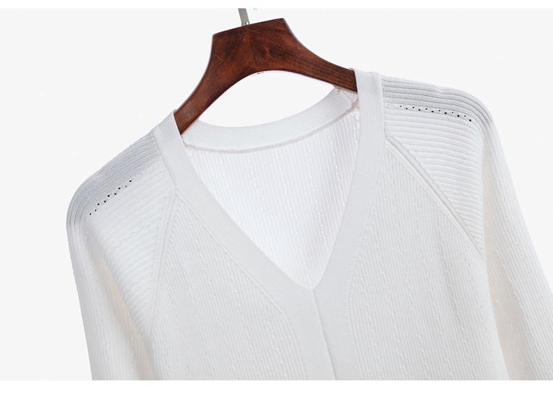 Elegant Slimming V-Neck Wool Knit Dress - French Retro Style