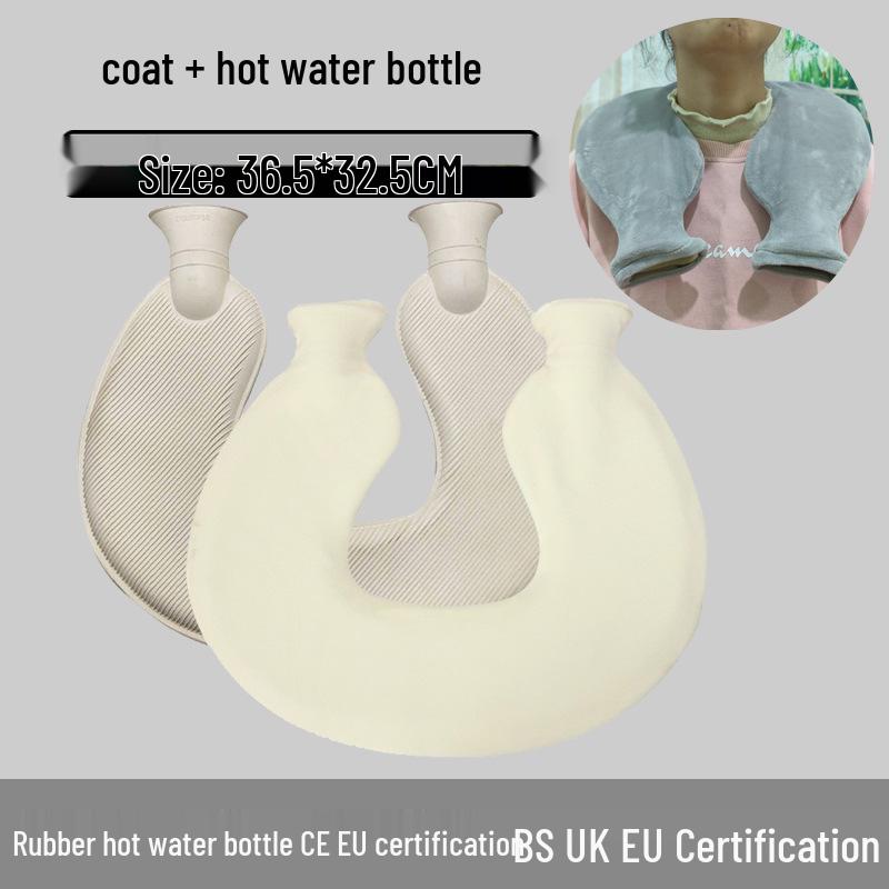 Explosion-Proof Hot Water Bottle: Rubber Design for Stomach and Feet, Long-Lasting Warmth