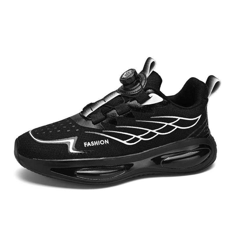 2025 New Foreign Trade Coconut Breathable Men's Sports Shoes Rotating Buckle Heightening Shock Absorption Marathon Fitness Running Shoes