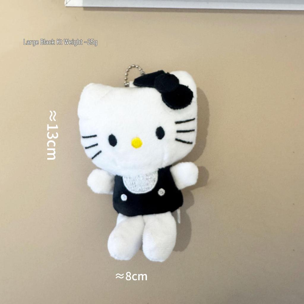 Hello Kitty Plush Keychain with Bow - Cute Cartoon Cat Bag Pendant Doll