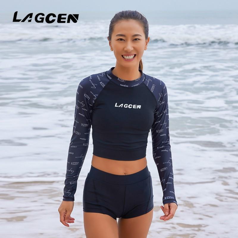 Diving Rash Guard Women Long Sleeve UV Protection Swimwear Quick Dry Surfing Wetsuit Top With Matching Bottom