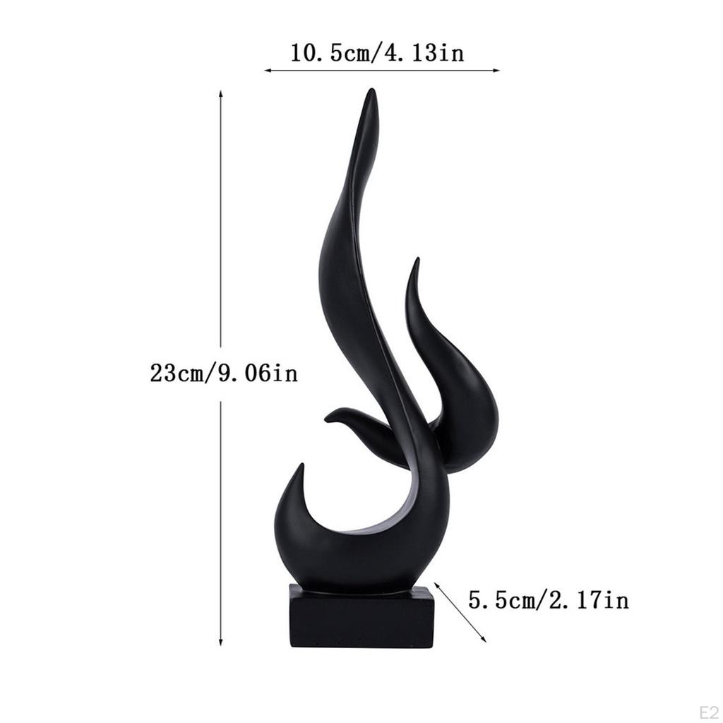 Abstract Flame Figurine for Desktop Display, Resin Sculpture Living Room And Bedroom