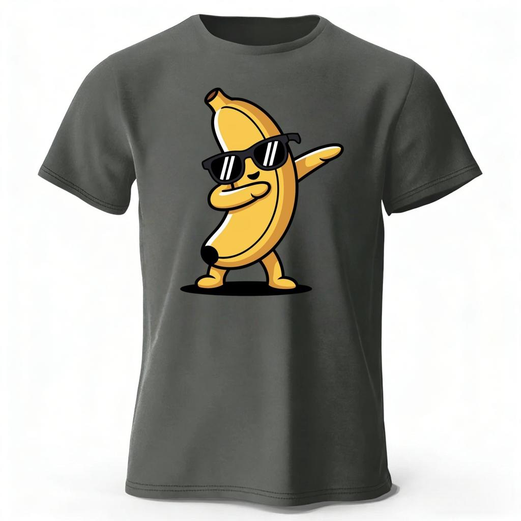 Funny Banana Summer Mens 100 Cotton Tshirt Comfortable Loose Large Size Running Fitness Tshirt Casual Fashion Top