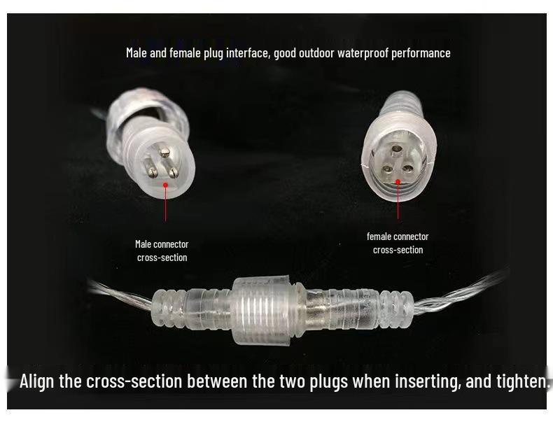 Solar LED Starry Icicle String Lights for Outdoor Wedding Decorations