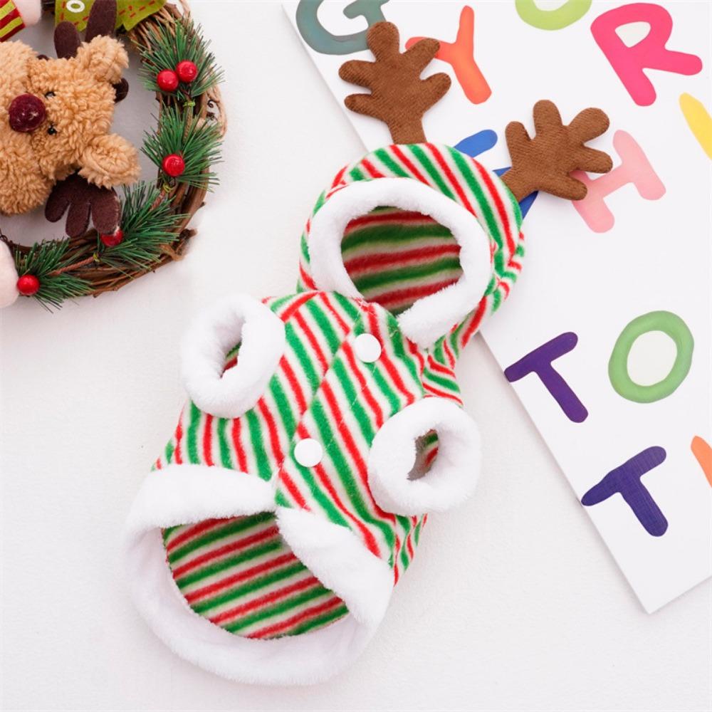 Small Medium Large Dog Christmas Pet Supplies Clothes Teddy Cotton Clothes Autumn and Winter Elk Cat Cat Dog Clothes