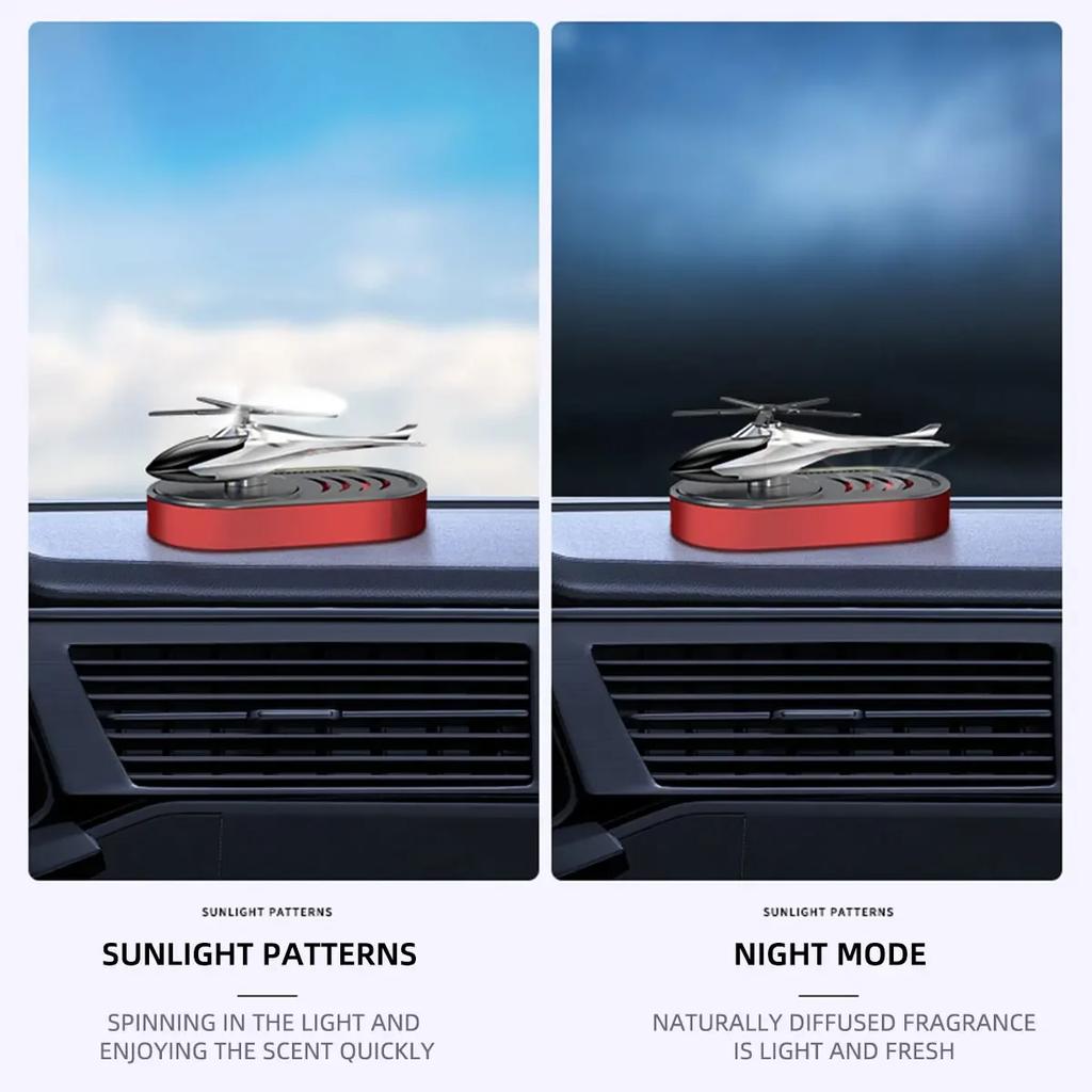 Car Solar Aircraft Freshener Car Perfume Helicopter Diffuser Interior Ventilation Air Aromatherapy Car Accessories Decoration