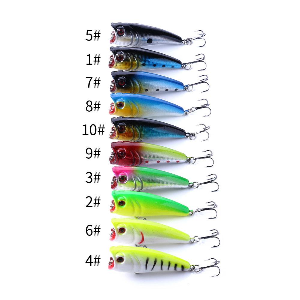1pc Hengjia Topwater Popper Fishing Lure Lifelike Pike Trout Bass Bait for Fishing