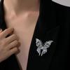 Rhinestone Butterfly Brooch Sparkly Exquisite Vintage Style Fashion Jewelry for Dinner Party Daily Outfit Anniversary Gift