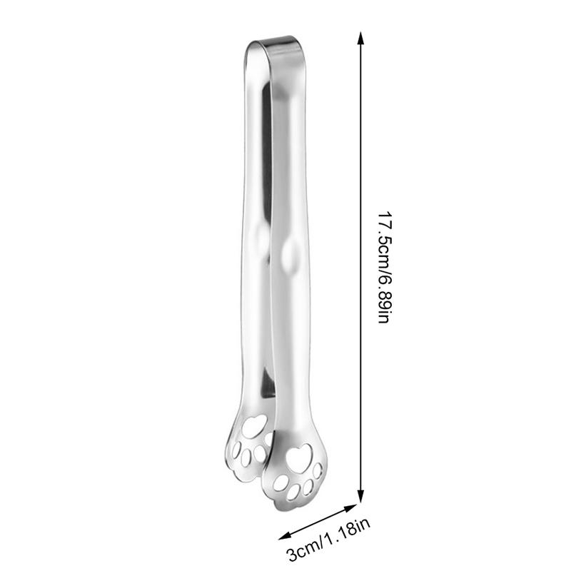 

1 шт. кухонные щипцы из нержавеющей стали для льда, щипцы для сервировки еды, зажим для кубиков сахара серебряный