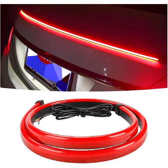 Car LED Brake LED Strip Light, 35Inch 144LED DC12V High Mount Stop Brake Light Bar, Rear Window Warning Signal Light For Vehicles Trucks Cars