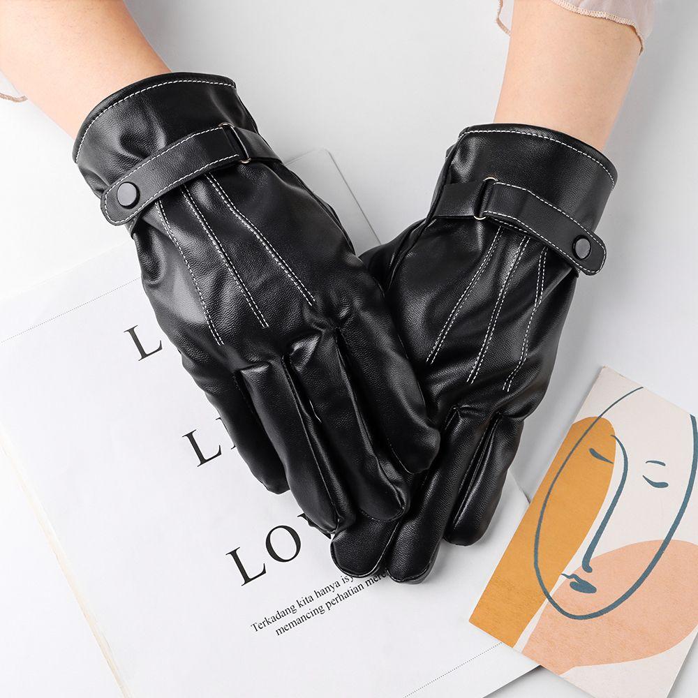 Men's And Women's Touch Screen Long Leather Gloves Winter Warmth Riding Ski Outdoor Driving Motorcycle Gloves Sports Full Finger