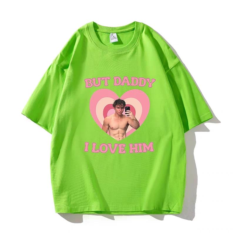 Vintage I Love Nicholas Chavez TShirt Men O Neck Cotton But Daddy Printing T Shirts Short Sleeve Tee Clothing Summer Streetwear