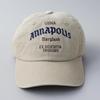 Avirex Military USNA Logo Cotton American Casual Summer Baseball Size 070 Men's Low-Profile Cap, Embroidered, Style, Cap, Beige,