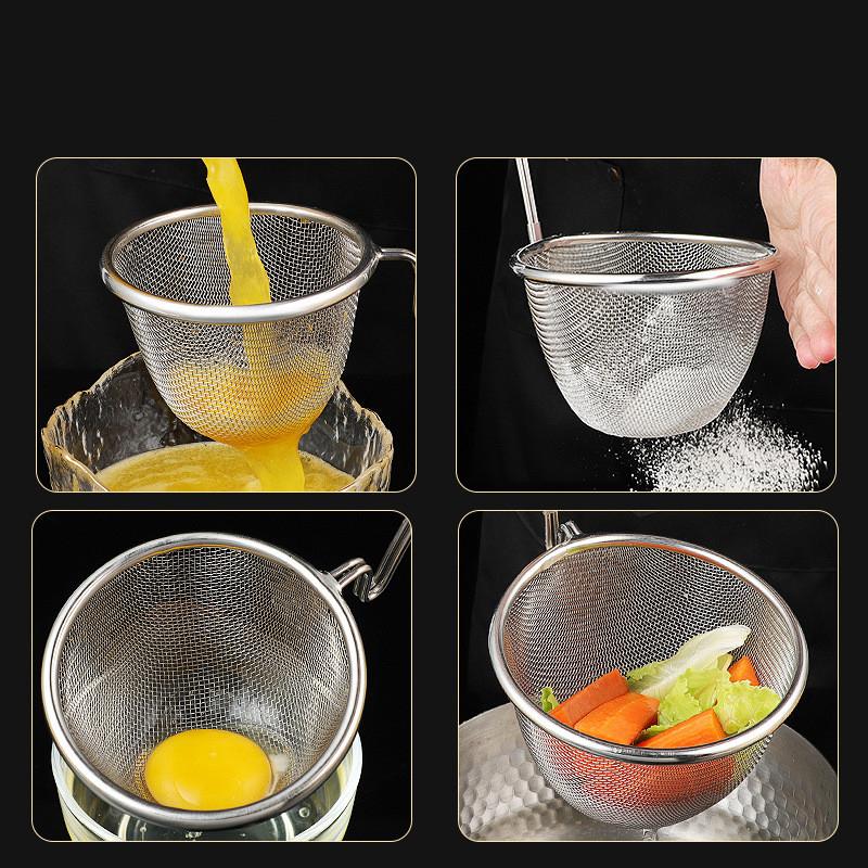 304 Stainless Steel Hot Pot Colander Mesh Net Basket Household Hanging Filtering Strainer Oil Separator Kitchen Gadgets