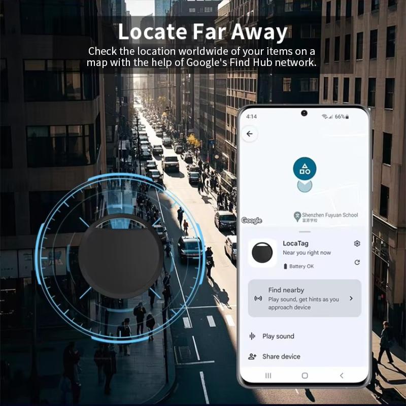4pcs Locating Far Away Tracker for Android Phones Work With Google Find Hub App Key Finder Smart Tag for Xiaomi Samsung OnePlus