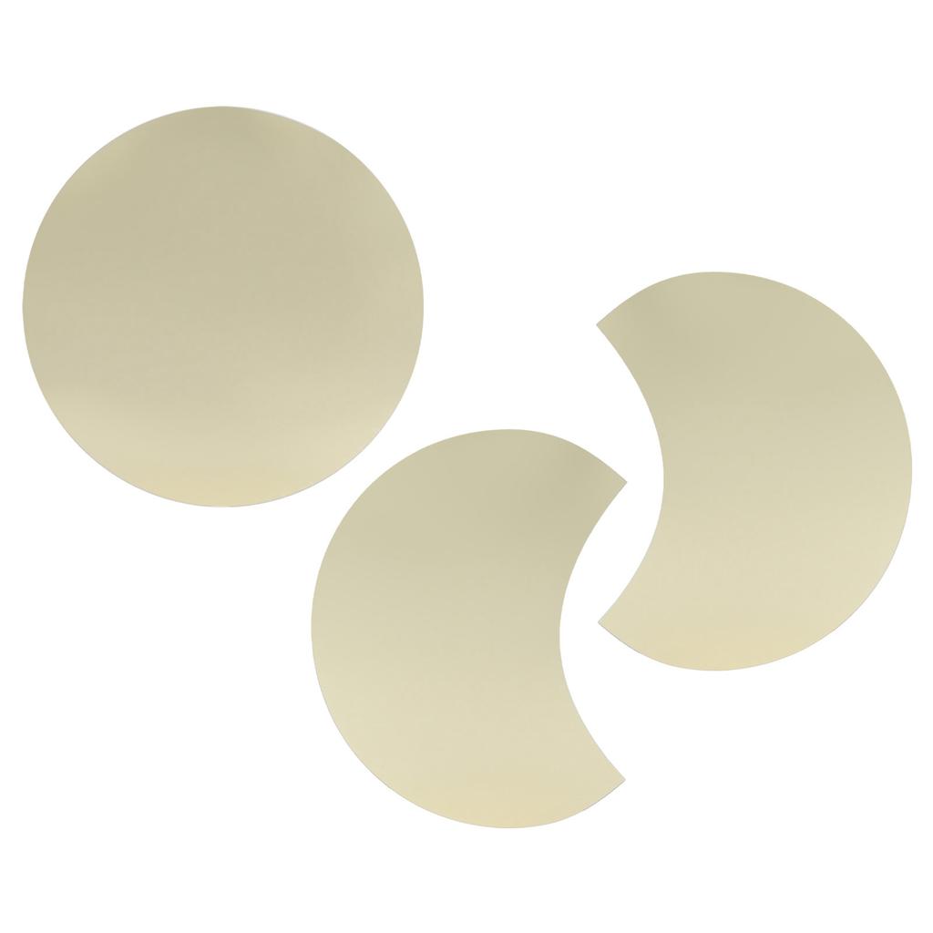 Round Mirror Wall Sticker DIY Wall Decal for Home Living Room TV Background Bedroom DecorGold