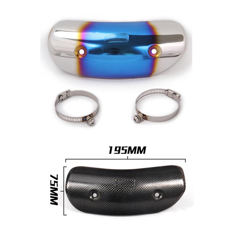 Motorcycle Exhaust Muffler Carbon Fiber Protector Escape Heat Shield Cover Guard Anti-scalding Cover For Z900 Pit Bike Vintage