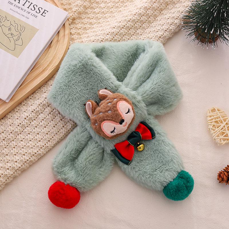 Weihnachts-Schlauchschal: Plüsch-Winter-Nackenwärmer für Säuglinge, Kleinkinder, Jungen & Mädchen