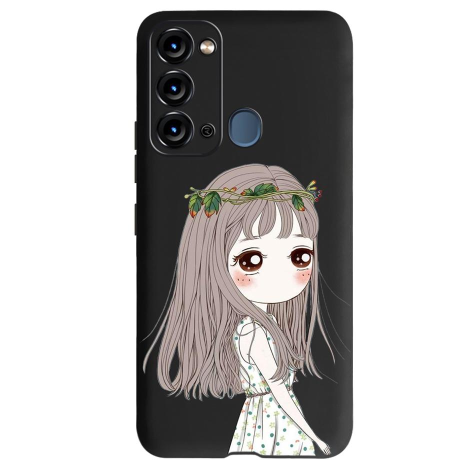 For ITEL Vision 3 Case Fashion Cat Sunflower Phone Cases For Itel S17 S 17 S661W Soft TPU Black Silicone Cover Vision3 Bumper