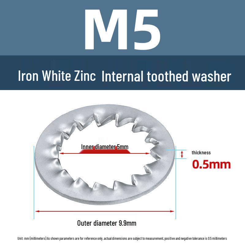Yigu Galvanized Carbon Steel Multi-Tooth Lock Washer M3-M30 - Anti-Loosening & Anti-Slip.