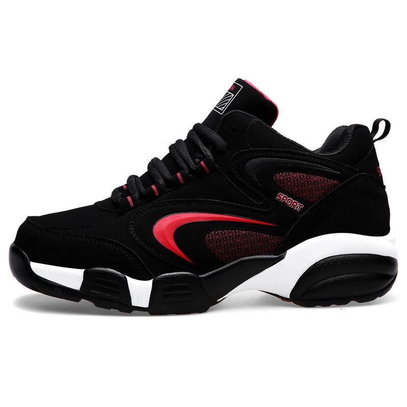 Cross-sports shoes Spring non-slip and wear-resistant running shoes Lightweight soft-soled casual shoes Leather surface waterproof travel shoes 