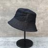 Double-Sided Wearing Dark Blue Denim Bucket Hat Women'S Spring And Summer Sun Hat Internet Celebrity Plain Face Cover Sun Protection Trend Basin Hat