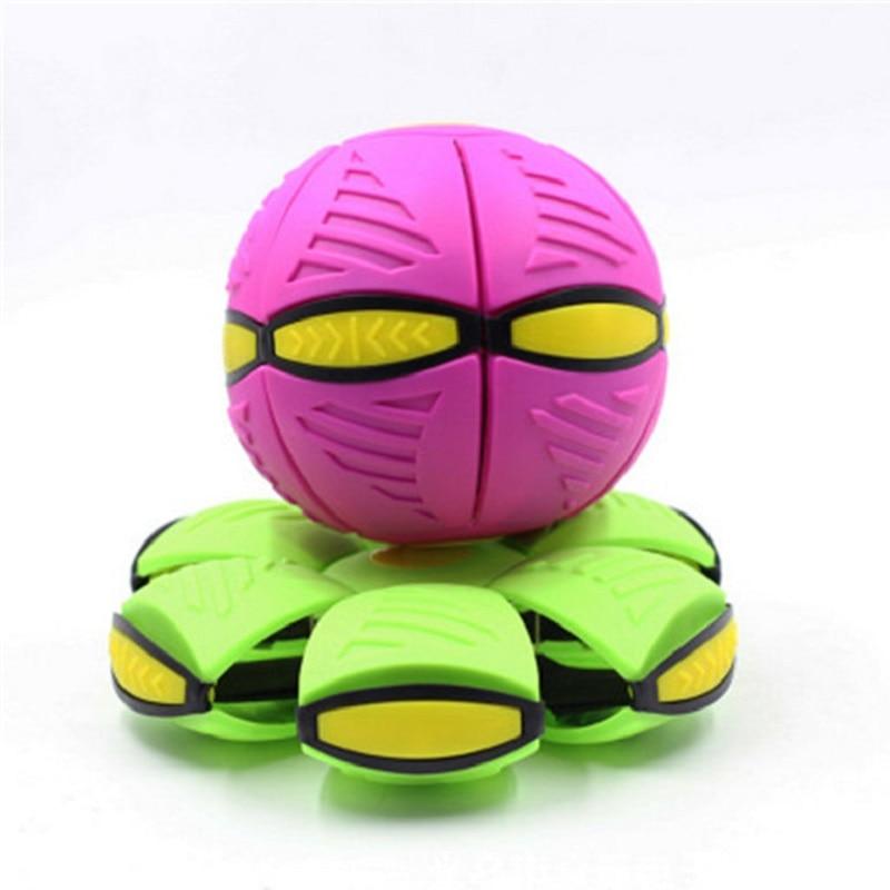 Flyvende UFO Flat Kasteskive Ball Med LED Lys Lekebarn Utendørs Hage Strandspill Barnas sportsballer