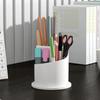 360° Rotating Makeup Brush Holder With Lid Dustproof Eyebrow Pencil Storage Box  Bathroom