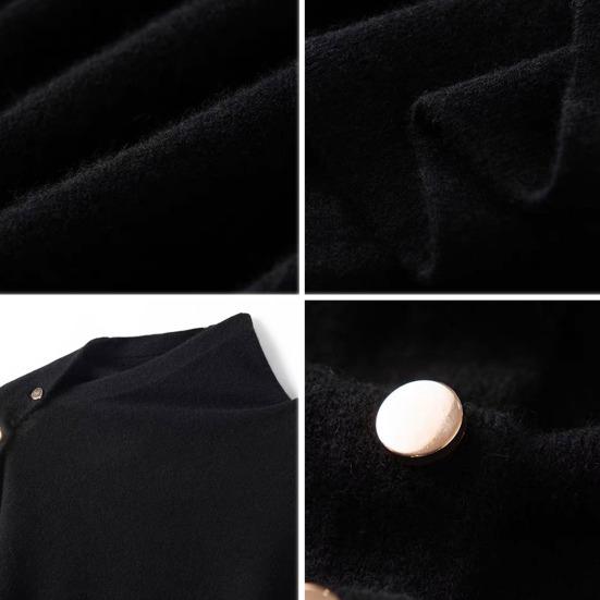 Winter Shawl Solid Color Buttons Closure Autumn Winter Shawl Tops Solid Color Soft Cozy Thickened Women Shawl