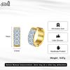 Effie Queen Stainless Steel 18k Gold Square Cut Zirconia Hoop Earrings Ideal Jewelry for Women Wedding Party Banquet Gift STKE19