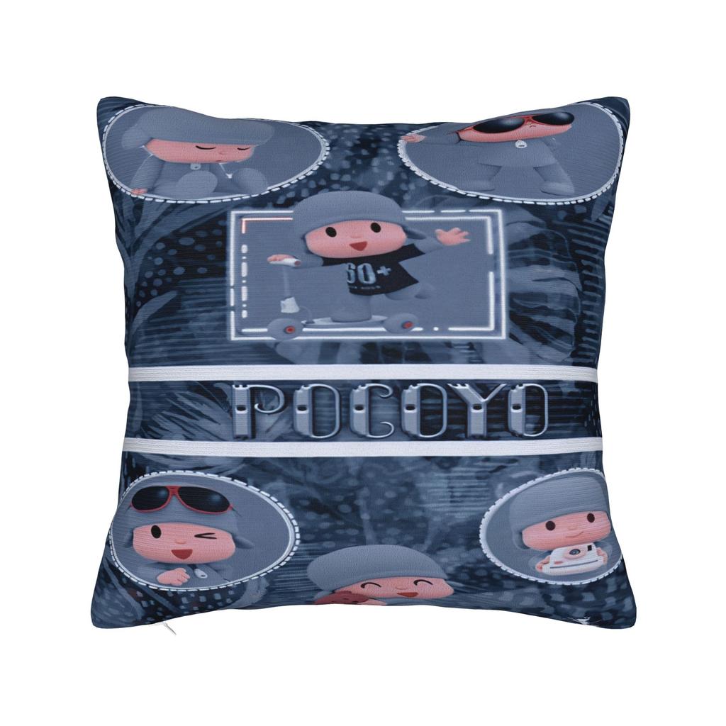 Modny Samochód Pocoyo kreskówka komedia dekoracja poszewka na poduszkę Merch Pokrowiec na poduszkę z zamkiem błyskawicznym wiele rozmiarów
