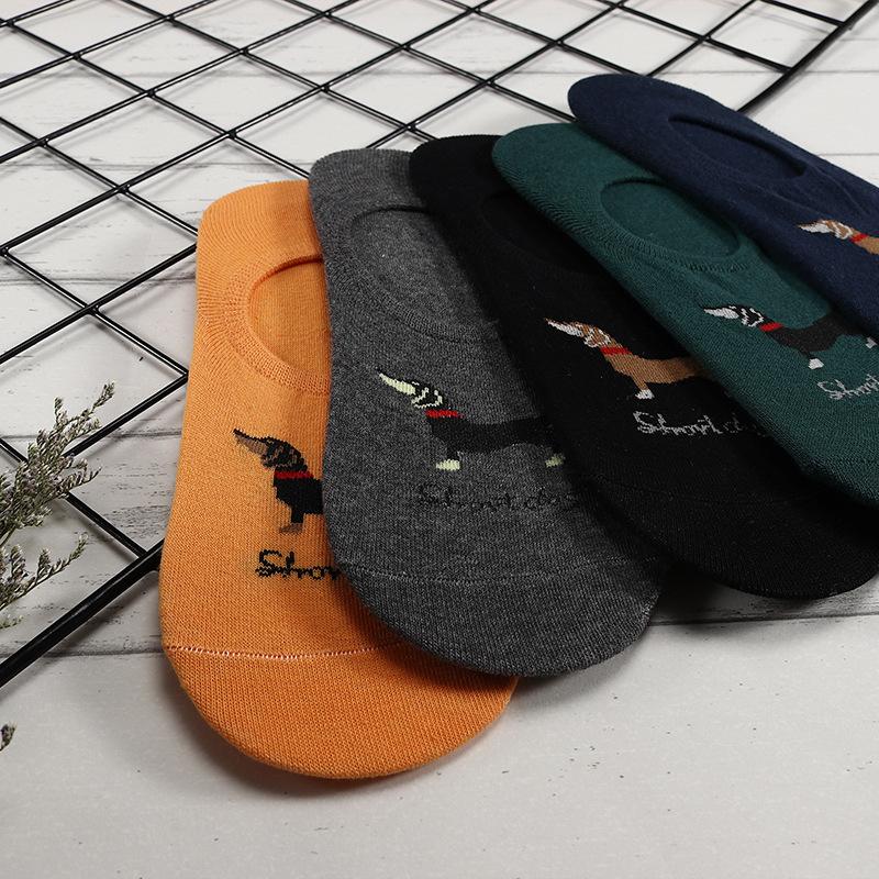 5 Çift Kadın Ayak Bileği Çorabı Komik Sevimli Karikatür Köpek Hayvan Kulak Peluş Tekne Çorapları Kadın Bayan Kız Sanat Çorap Kısa Çoraplar