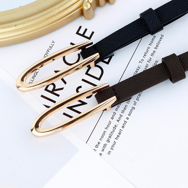 Mei Mary Belt - women's top grain leather fashion accessory - korean style minimalist slim belt