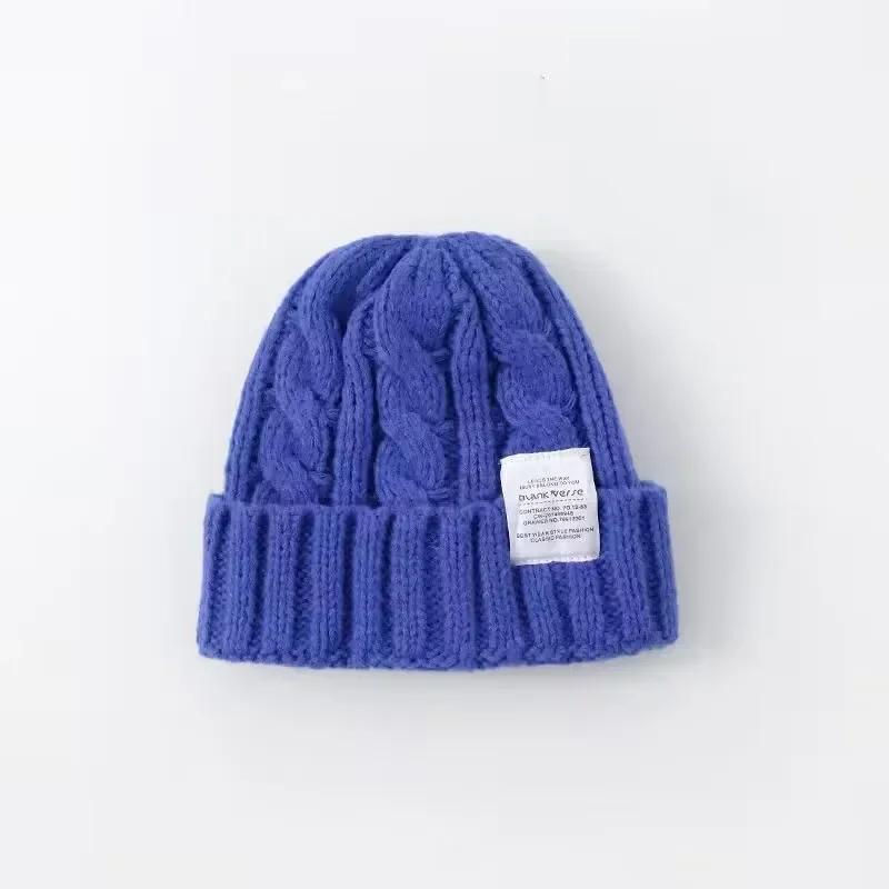 New Women's Winter Hat Beanie Hats For Women Knit Cap Fashion Warm Wool Couple Cap Bonnet Woman Winter Twist Female Bonnet