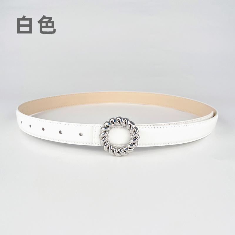 Leather Women'S Belt Cowhide Simple Match Casual Pants Jeans Decorative Women'S Belt