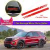 Pair Carbon Fiber 5D Rearview Mirror Decor Sticker Accessories For Ford Explorer